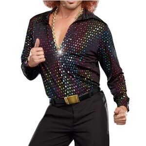 Dream-Guy Men's Colorful Polka Dot Shirt